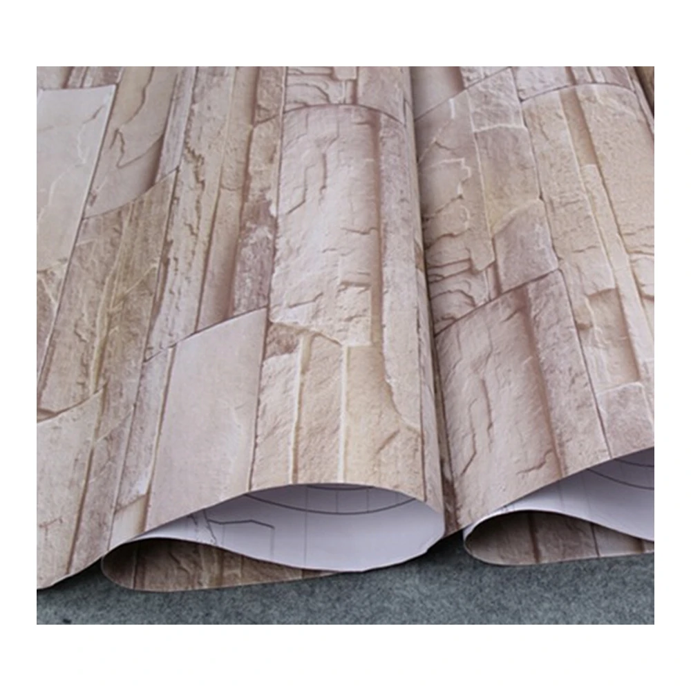 High Quality Water Proof PVC Self-adhesive Wallpaper for Home Decorative Brick Design Wall Paper 1005