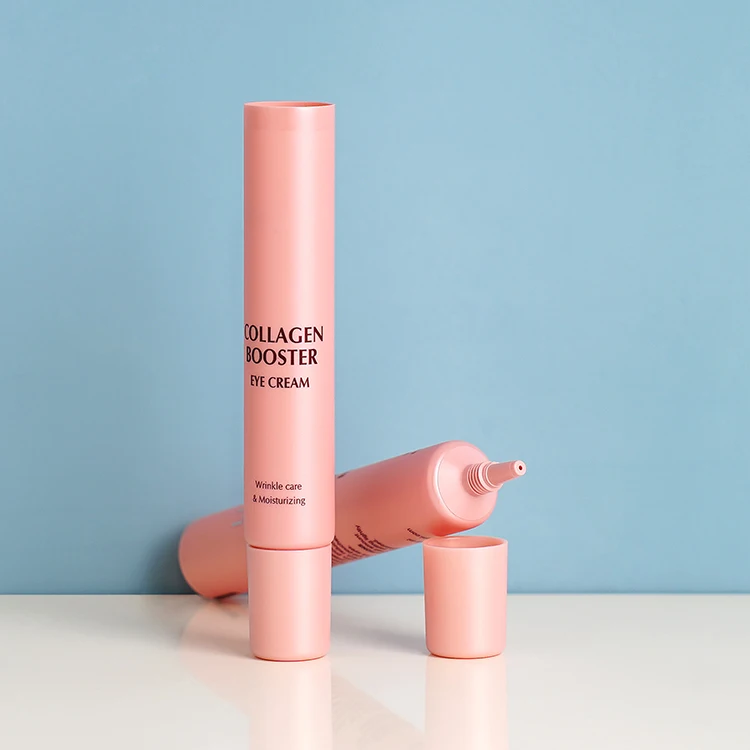 15ml Eco Friendly Cosmetic Tubes Long Nozzle Round PE Plastic Tube Eye Cream Cosmetic Packaging Tube