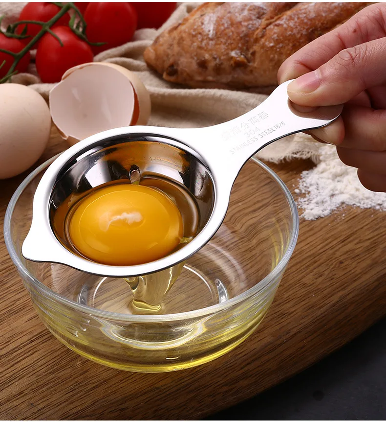 Kitchen Accessories Egg White Separator 304 Stainless Steel Eggs Yolk Filter Gadgets Egg Spoon Divider