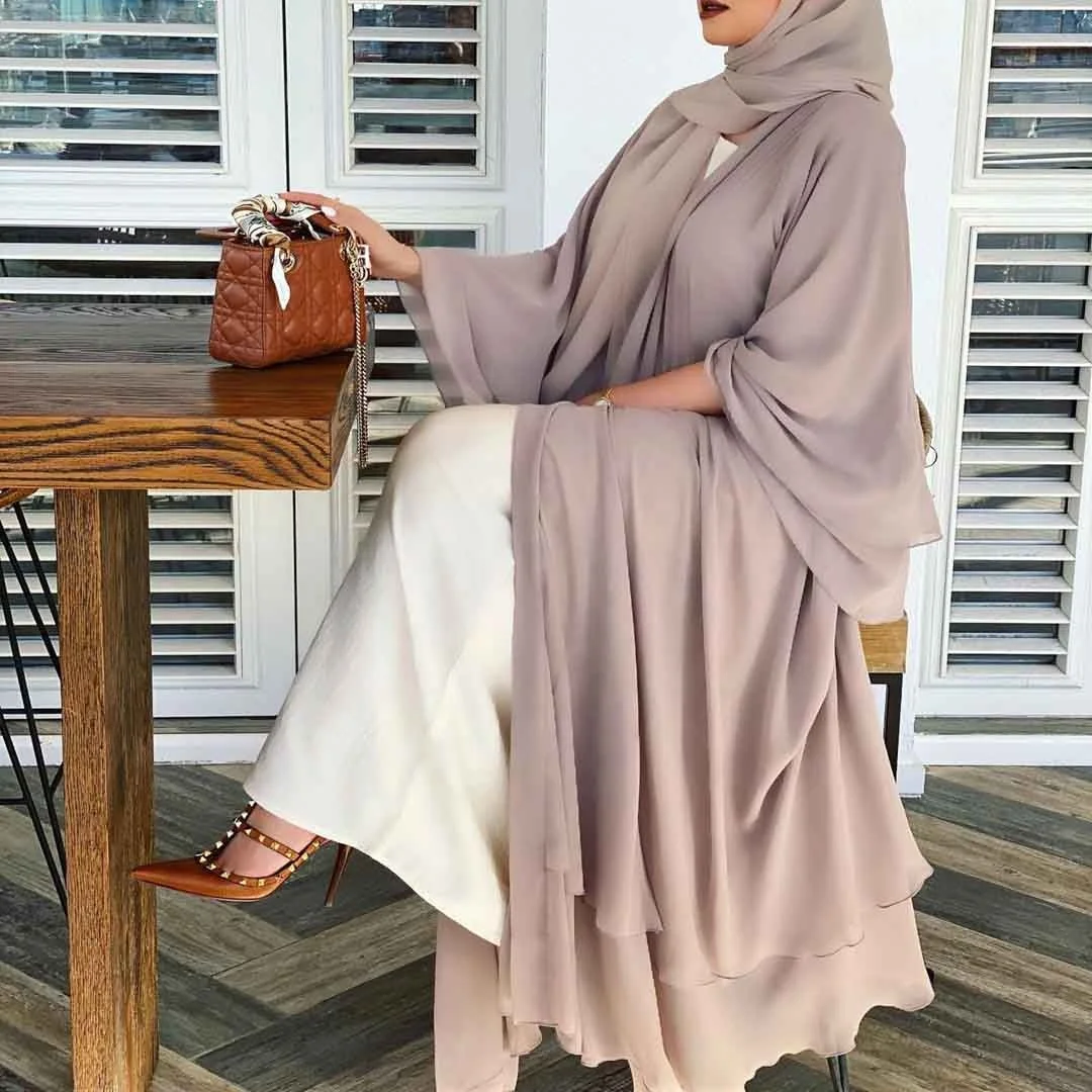 Hot Selling Loose Casual Style Islamic Muslim Women Abaya Dress hijab Set Clothing