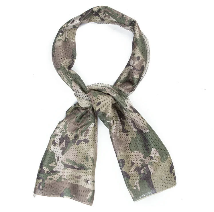 Scarf Camo Scarf Breathable Perforated Camouflage Pattern Rectangle Headband For Outdoor Activities