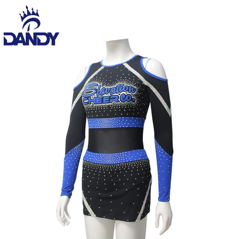 dandy free design cheerleader wear custom logo sublimation youth cheerleading uniforms