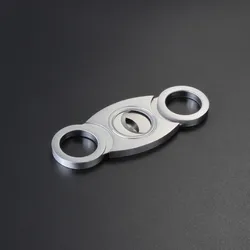 high quality stainless steel cigar cutter O shape double blade cigar cutter