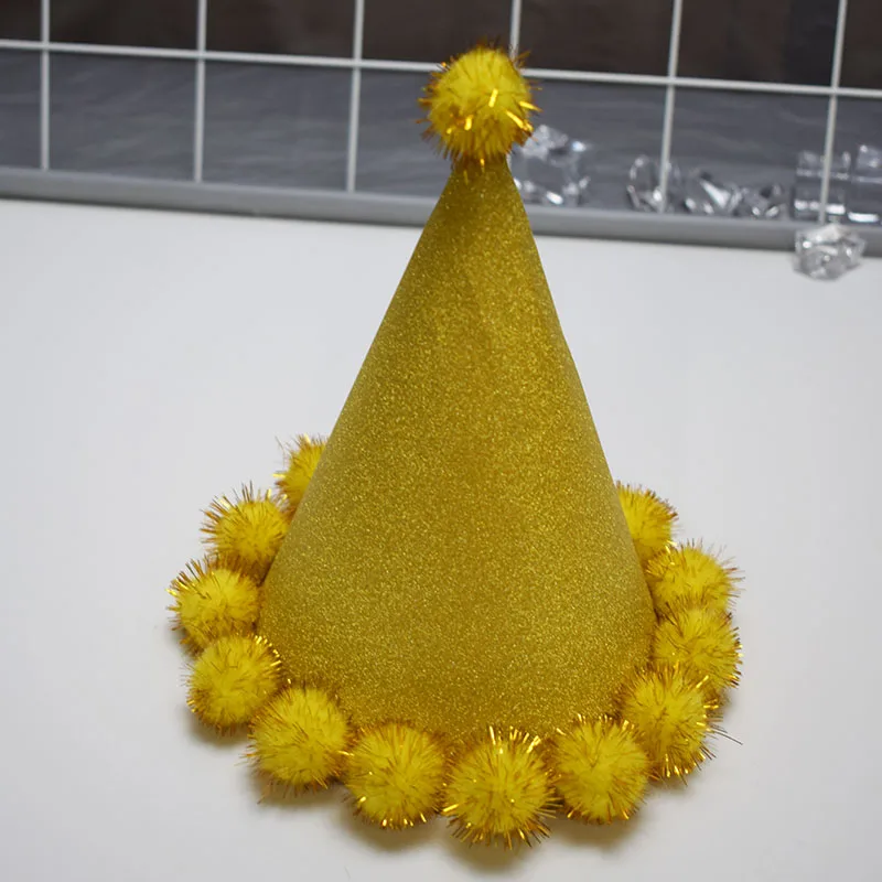 
Children Birthday Party Happy Birthday Paper Hat glitter paper Hat For Decoration 