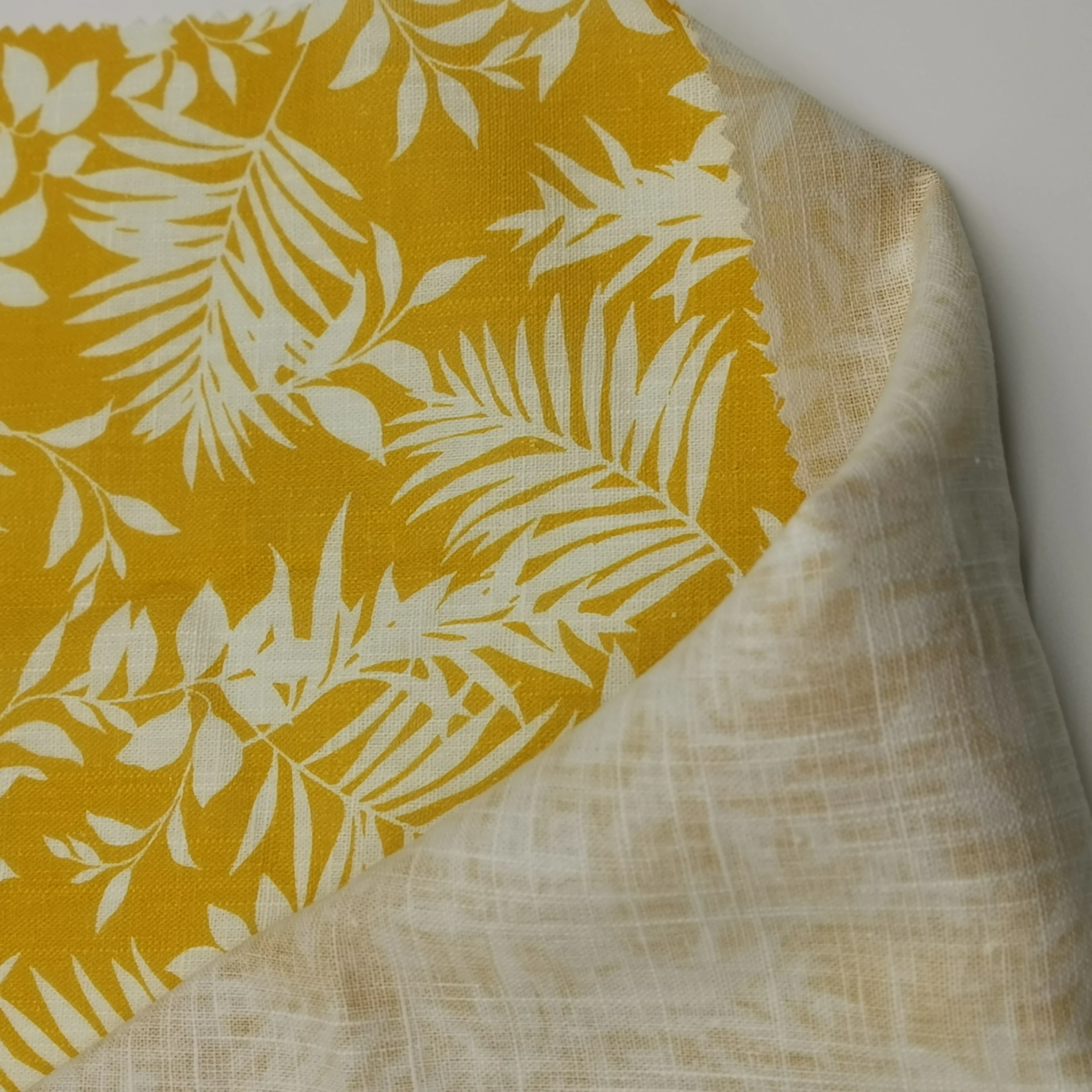 
high quality Customized Latest design flower pattern 100% linen print fabric for dress 