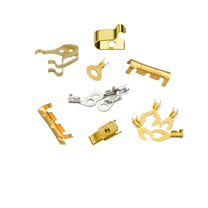 Metal Stamping Electrical Contacts Clips Brass Stamping Flat Springs Battery Contacts For Socket And Switch