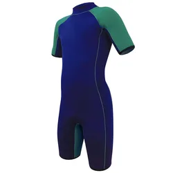 Customized Short Sleeve Children Zip Swimming Wet Suits 5Mm Neoprene Diving Surfing One Piece Kids Wetsuit