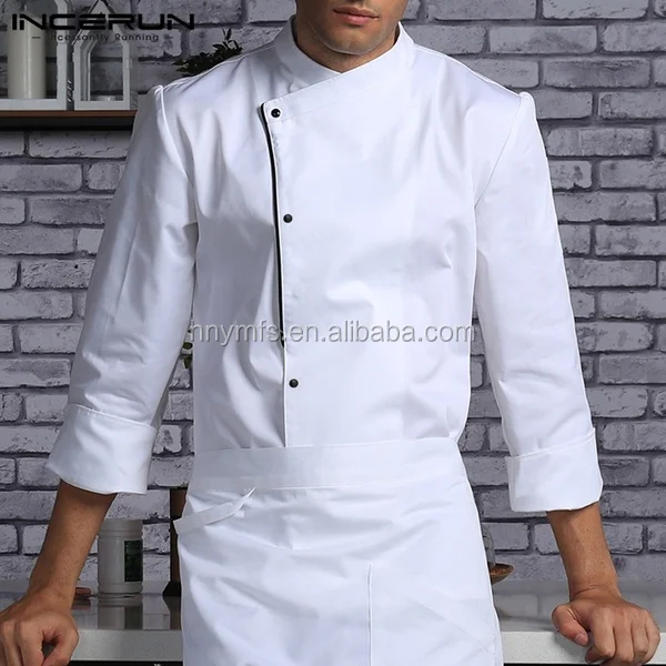 Coffee Shop Bar Waiter Uniform Italian Restaurant Uniform Cook Wear T-Shirt With Mesh
