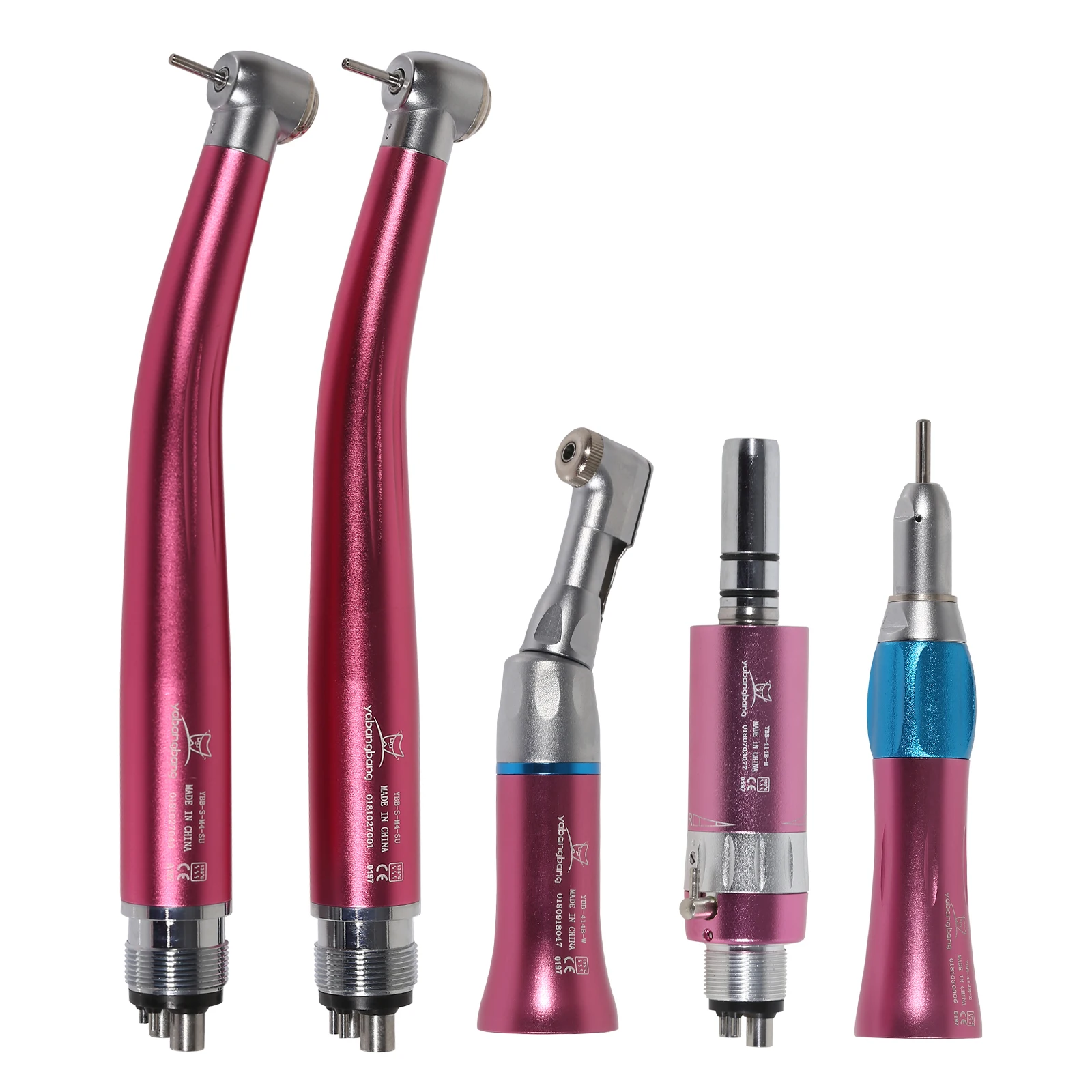 N-S-K Style Dental High&Low Speed Handpiece Kit Turbine 4-Hole Pink Yabangbang