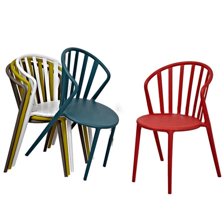 Italian Style Fashionable And Simple Chairs Dining Room Modern Pp Stackable Chair