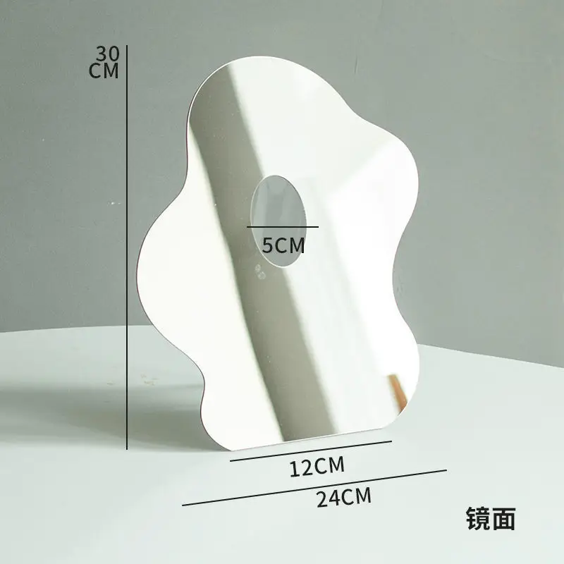 Customize Transparent Mirror Design Decor Acrylic Vase Crystal Creative Decorative Living Room Flower Vase