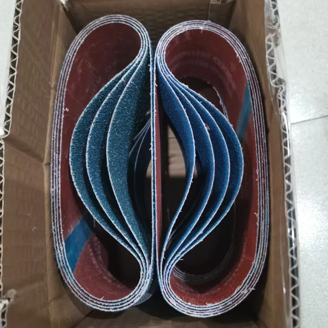 200x551mm Abrasive Polishing Lap Joint Zirconia Floor Sanding Belt 4*24 Inch Metal Polishing Coated Abrasive Belt
