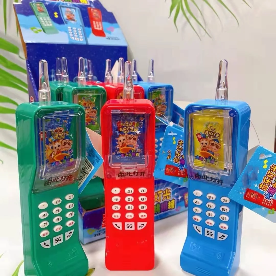 OEM New design kids cell phone toy mobile phone toys  with lights and music candy toys