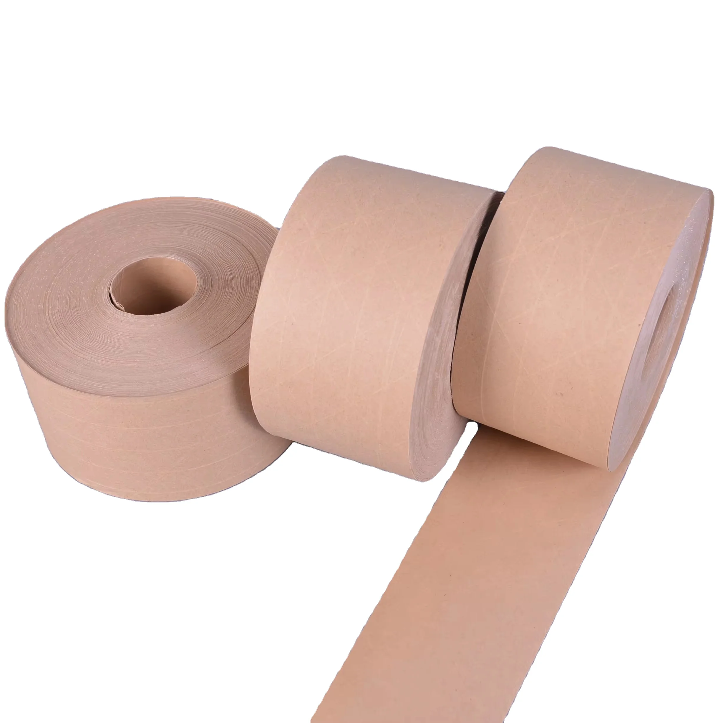 Eco Friendly Printable OEM Customized Reinforced Adhesive Water Activated Kraft Paper Tape For Packing
