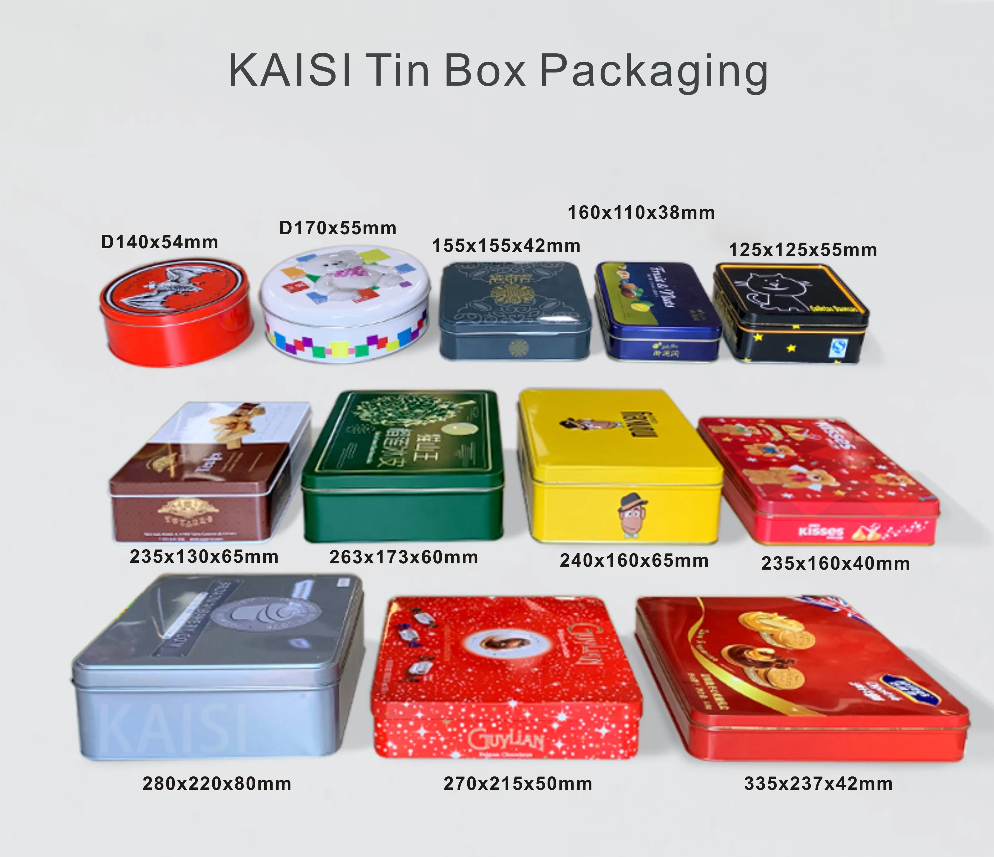 OEM ODM Manufacture Gift Silver Square Hinge Candy Tin Box Packaging Metal Small Wholesale Custom Tins