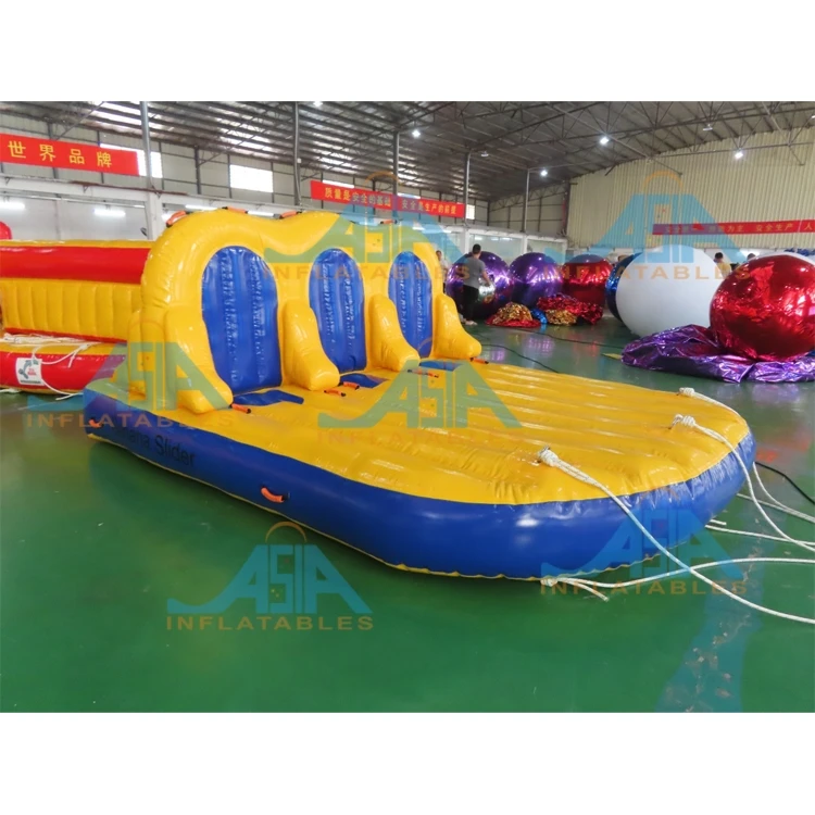 More Thrilling Stability Slipper Boats 6 Persons Riders Inflatable Towable Inflatable Bandwagon Boat For Water Sport