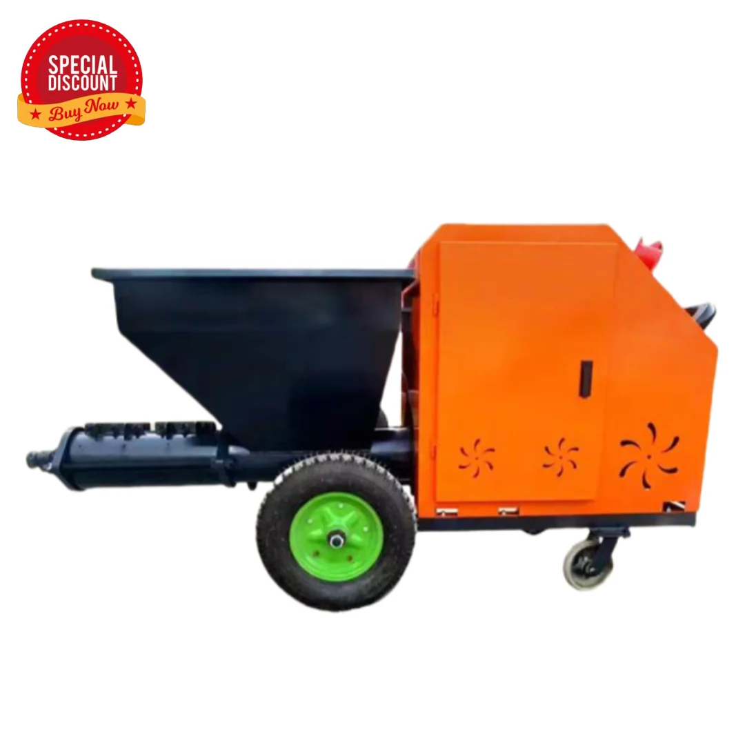 High Pressure Large Volume Concrete Pouring Cement Mortar Putty Plastering Spraying Machine For Construction Works