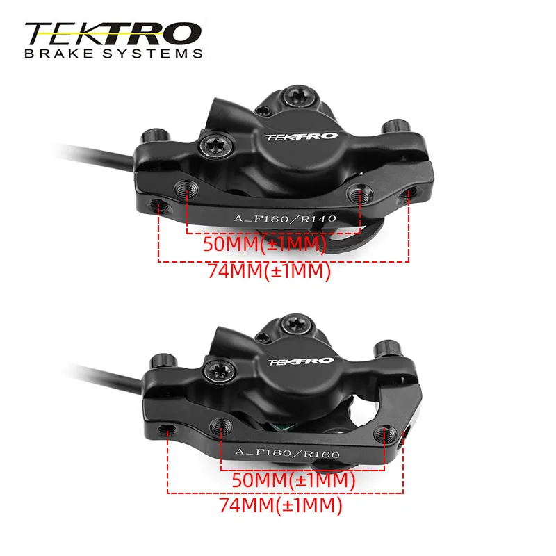TEKTRO Mountain Bike China Disc Brake HD-M285 With Adapter For 1 Set Without Rotor