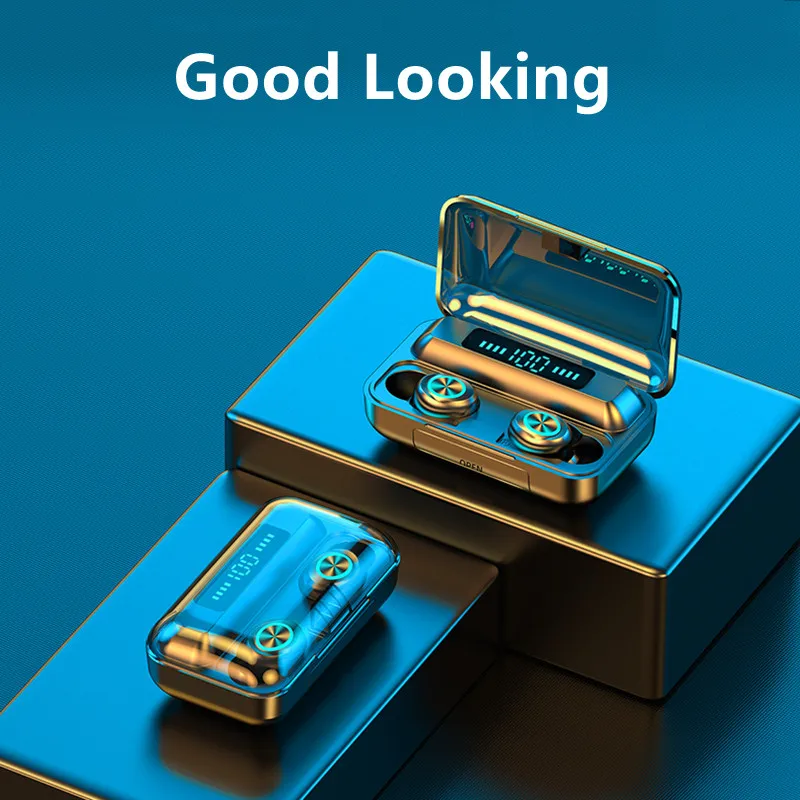 TWS HIFI Mini In-ear Sports Running Headset Support iOS/Android Phones HD Call New F9 Wireless 5.0 Earphone