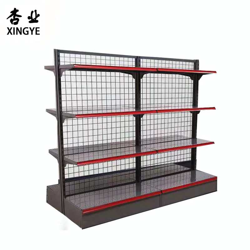 High Quality Gondola Grid Supermarket Heavy Duty Cold-Rolled Steel