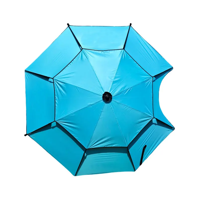 2024 New Arrivals Durable Easy Setup Fiberglass Frame Spacious Reinforced Sunblock Beach Fishing Umbrella