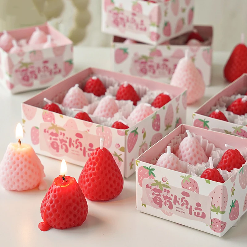 Decor Novelty Scented Food Candle Gift Set Handmade Fruit Candles Wholesale Private Label