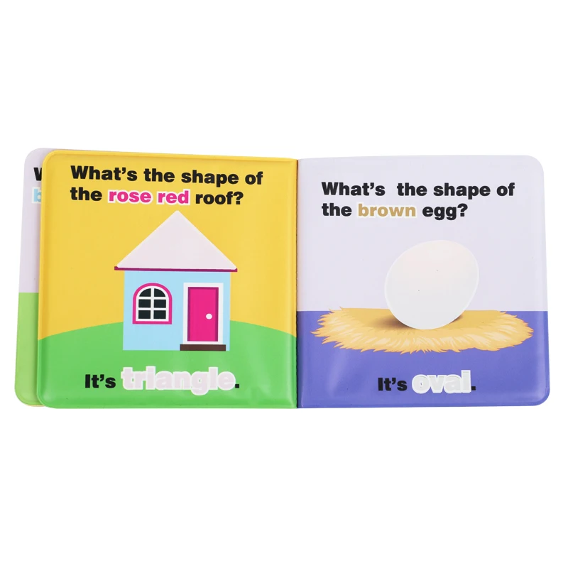 Custom Educational Changing Color EVA PVC Bath Books Soft Inflatable Cloth Book for 0-12 Months Kids Made of Plush and Plastic