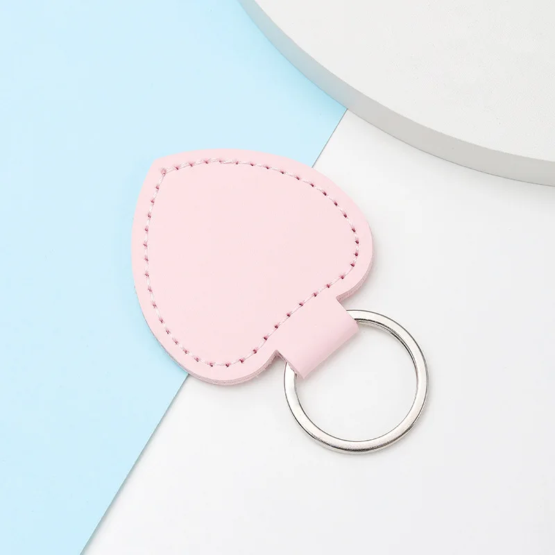 Handmade Heart Shape Leather Keychain Colorful Bag Pendant Keychain for Woman