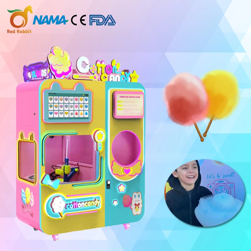 2024 Latest Fully Automatic Cotton Candy Vending Machine Professional Custom High Quality