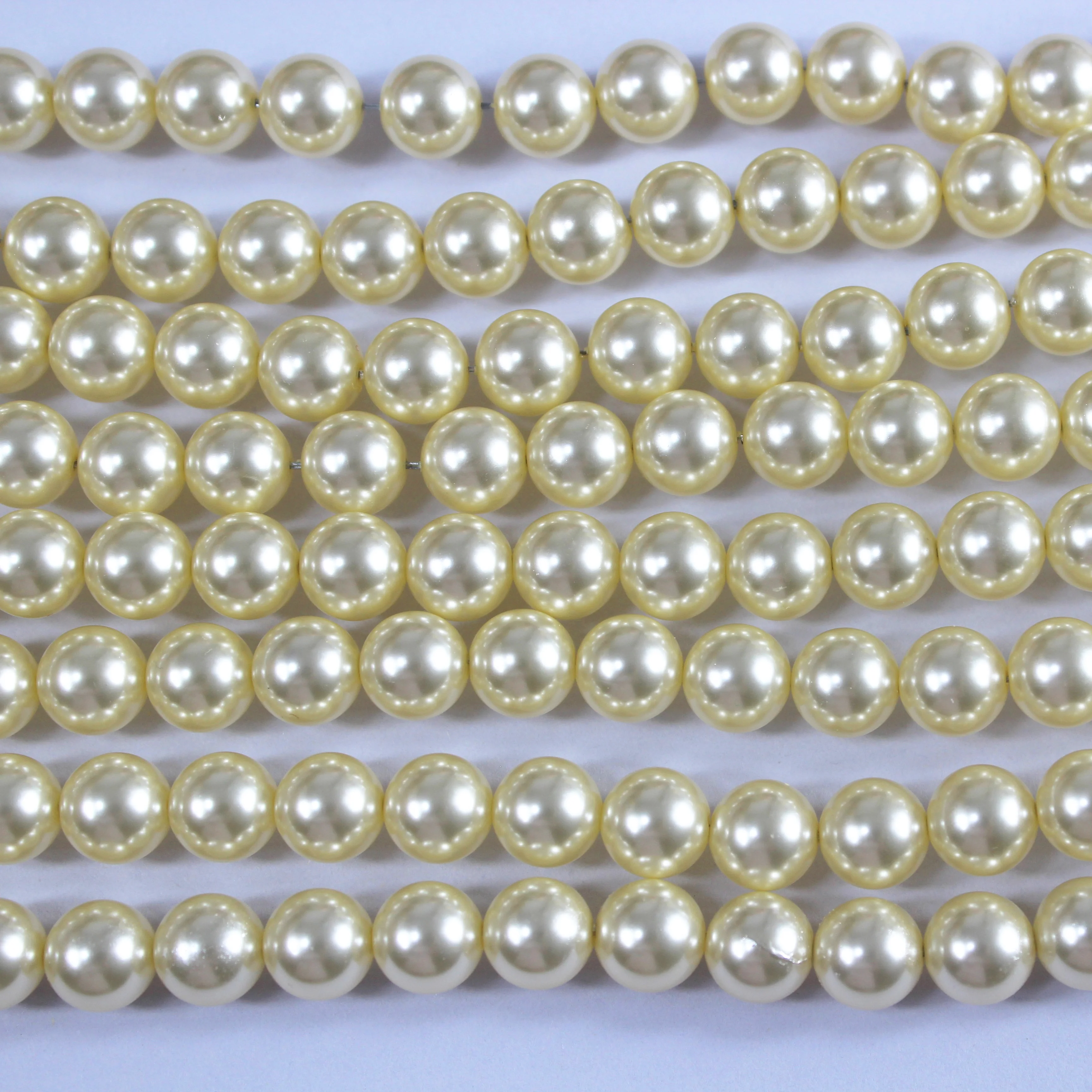 Wholesale hight quality highlight glass pearl Imitation pearls for bracelet necklace making findings