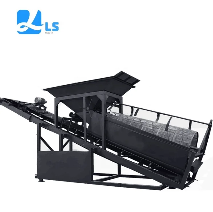 Shaftless drum screen of vibrating sand screen