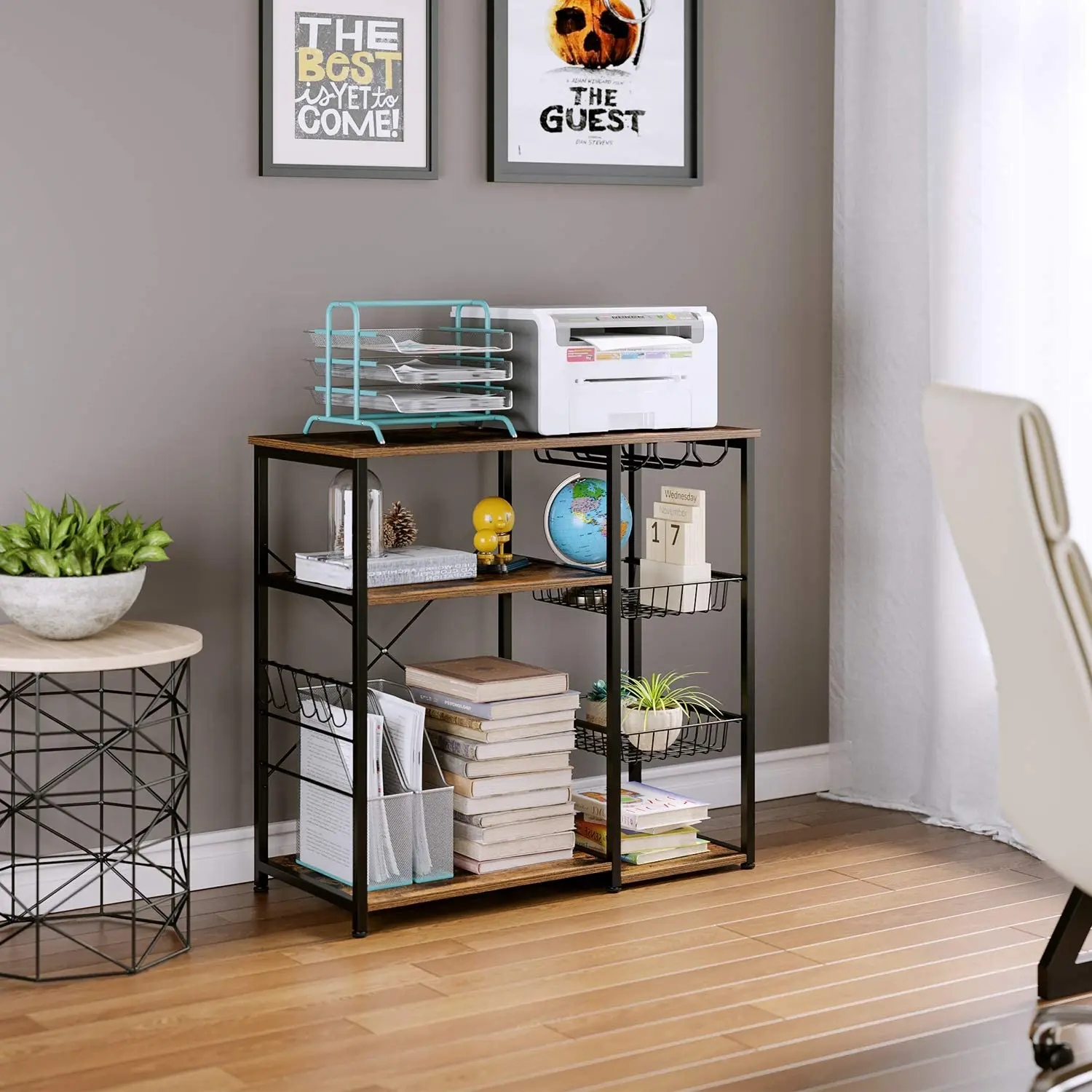 Vintage Style Wood Shelf Dish Rack Storage Multi-Purpose Kitchen and Living Room Dish Storage