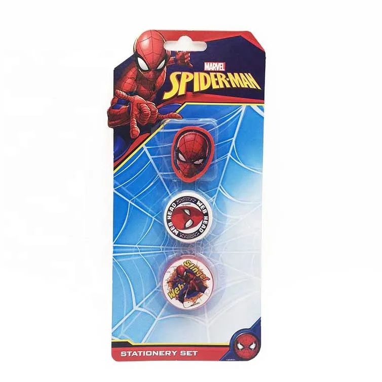 Hot Selling 2023 High Quality For Kids Gift Stationery Sets Custom Logo Cartoon Pencil Topper Erasers Set