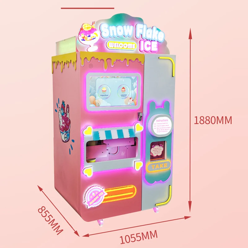 red rabbit intelligent sleep and power saving automatic soft ice cream vending machine bingsu snowflake manufacturer