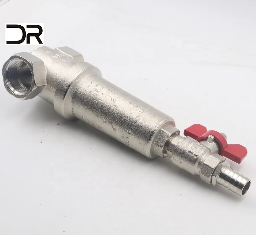 Forged brass strainer valve with hose ball valve