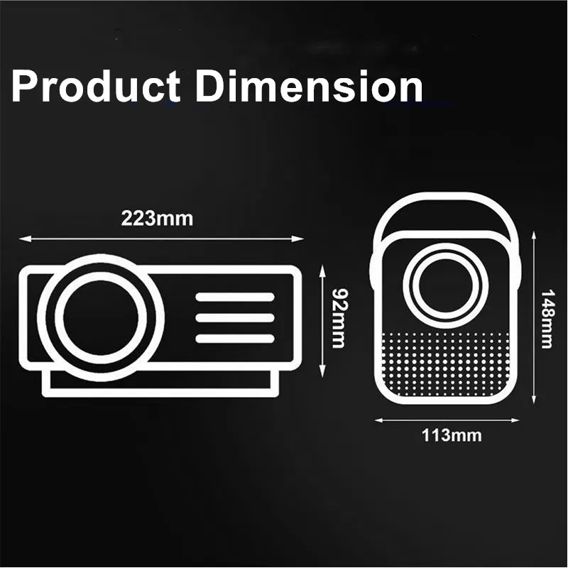 WiFi Projector support prime video,  movie  LCD 1080P  Projector Phone, 4K   Screen mirroring Wireless PC TV Stick projectors