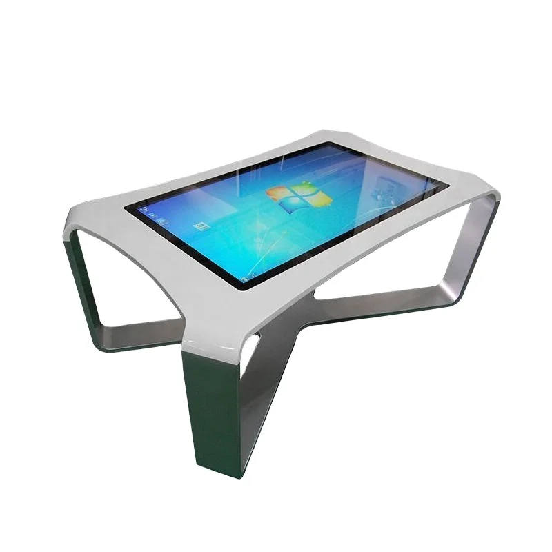 High Quality waterproof tempered glass Wireless charge android Smart Interactive touch table for Hotel restaurant