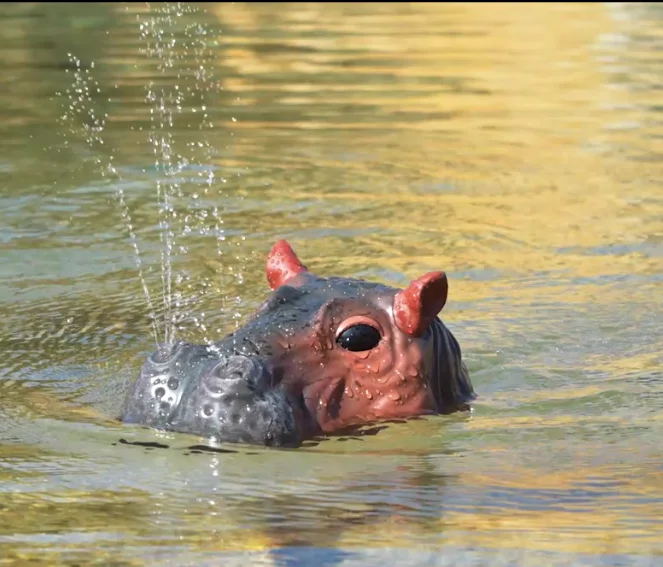 2024 Newest 3736A Water Toys RC Hippopotamus Boat 2.4GHz 4CH Spraying Remote Control Hippo Ship Toy For Children