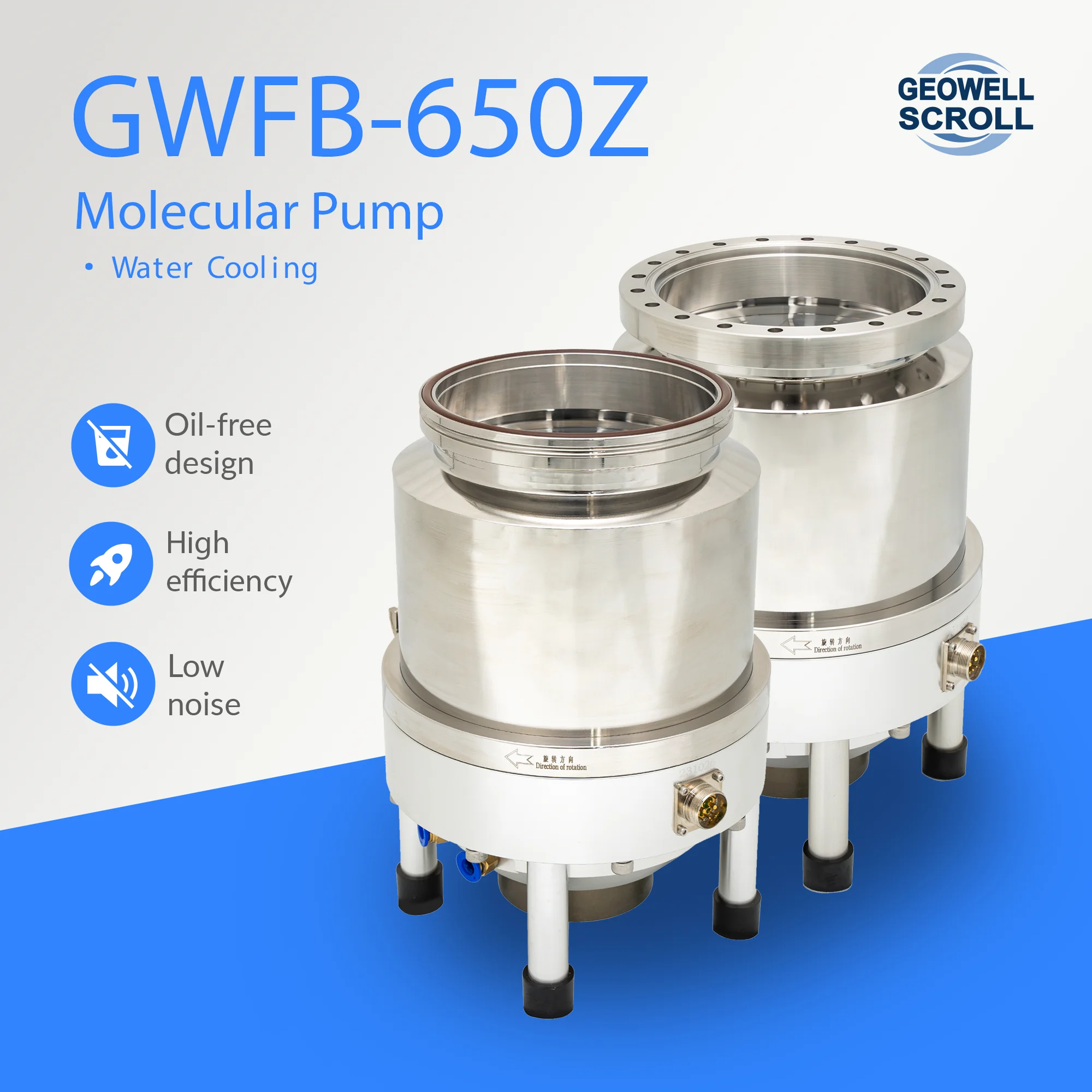 Factory price 650L/S pumping speed oil free UHV molecular pump semiconductor/laser /LED turbo molecular vacuum pump