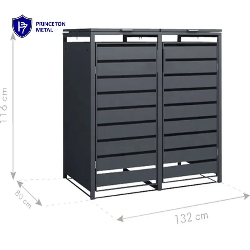 Princeton Metal Pool Pump Covers Anti-rust Aluminum Trash Cans Aluminum Garbage Bin Shed Factory