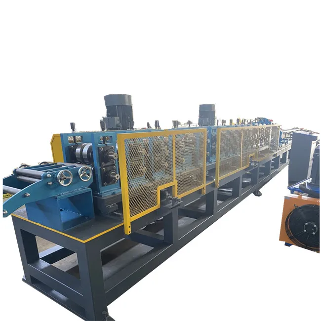 Full Automatic light gauge slotted C U channel steel frame making metal stud and track furring rolling forming machine