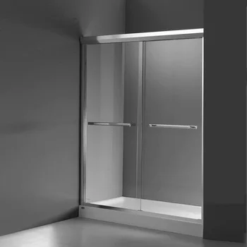 Wholesale Aluminum Stainless Steel Tempered Glass Shower Cubicle Bathroom Double Sliding Shower Door