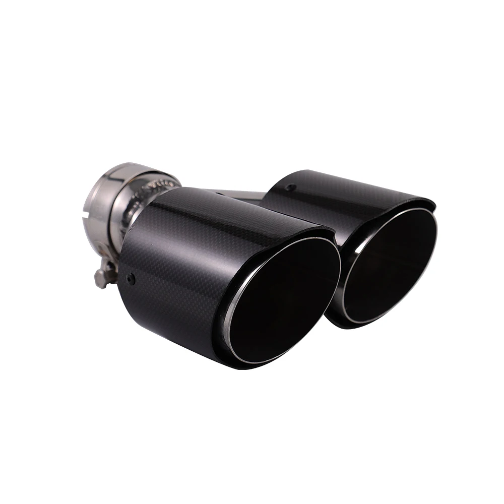 Automotive tailpipe general double Ak carbon fiber exhaust  tip cap muffler tip high temperature exhaust pipe muffler