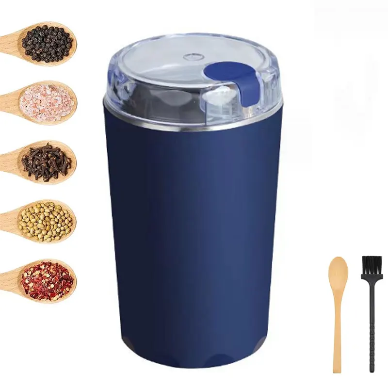 One-touch Push-Button Stainless Steel Spice Grinder for Herb Peanut Grains Beans Coffee Grinder Electric