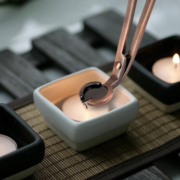 Rose Gold Black Sliver Cutter Snuffer Tray Wick Trimmer Accessory Candle Tool Set
