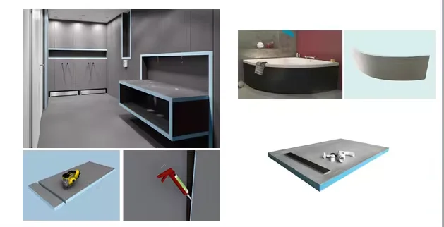 4/6/10/12/20/30/50mm XPS Board Cement Coating Surface Wed Type Tile Backer Board Sandwich