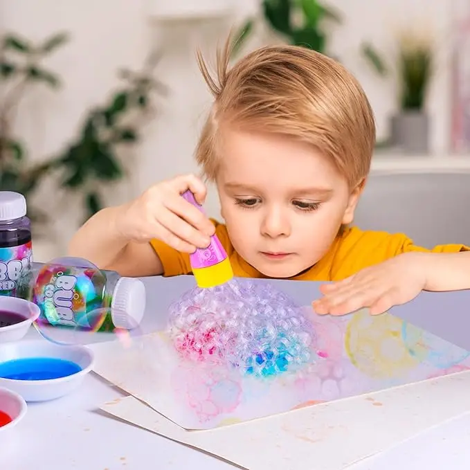 Crafts for Girls, Bubble Drawing Kit, DIY Art and Painting Supplies, Birthday Easter Basket Stuffers Valentine Gifts for Kids