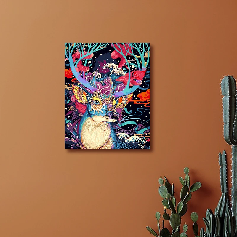 DEYI Custom Painting By Numbers Kits Diy Paintings And Wall Art Handpainted Colorful Animal Painting By Numbers For Kids