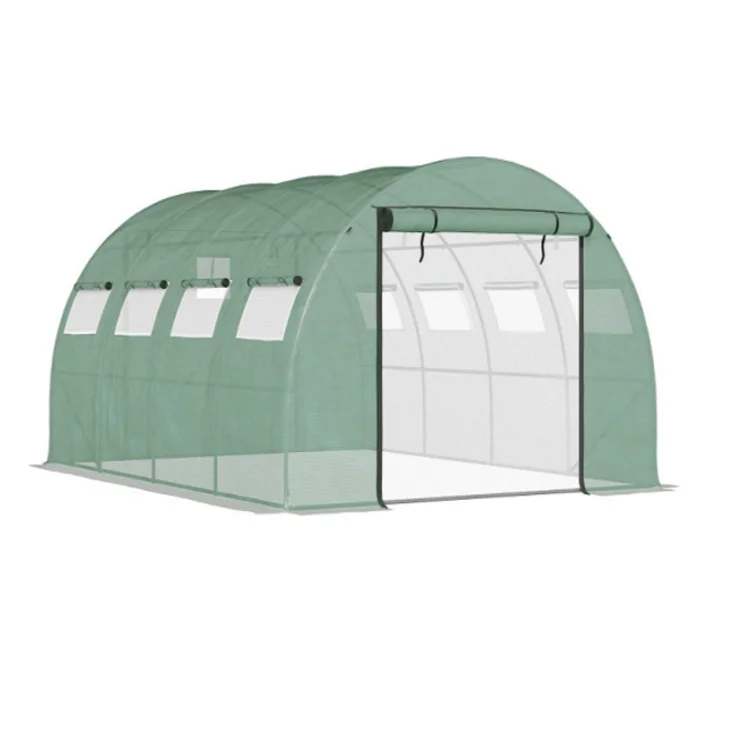 4x3x2m Greenhouse for Outdoors Heavy Duty Large Portable Winter Garden High Tunnel Walk-in Green House