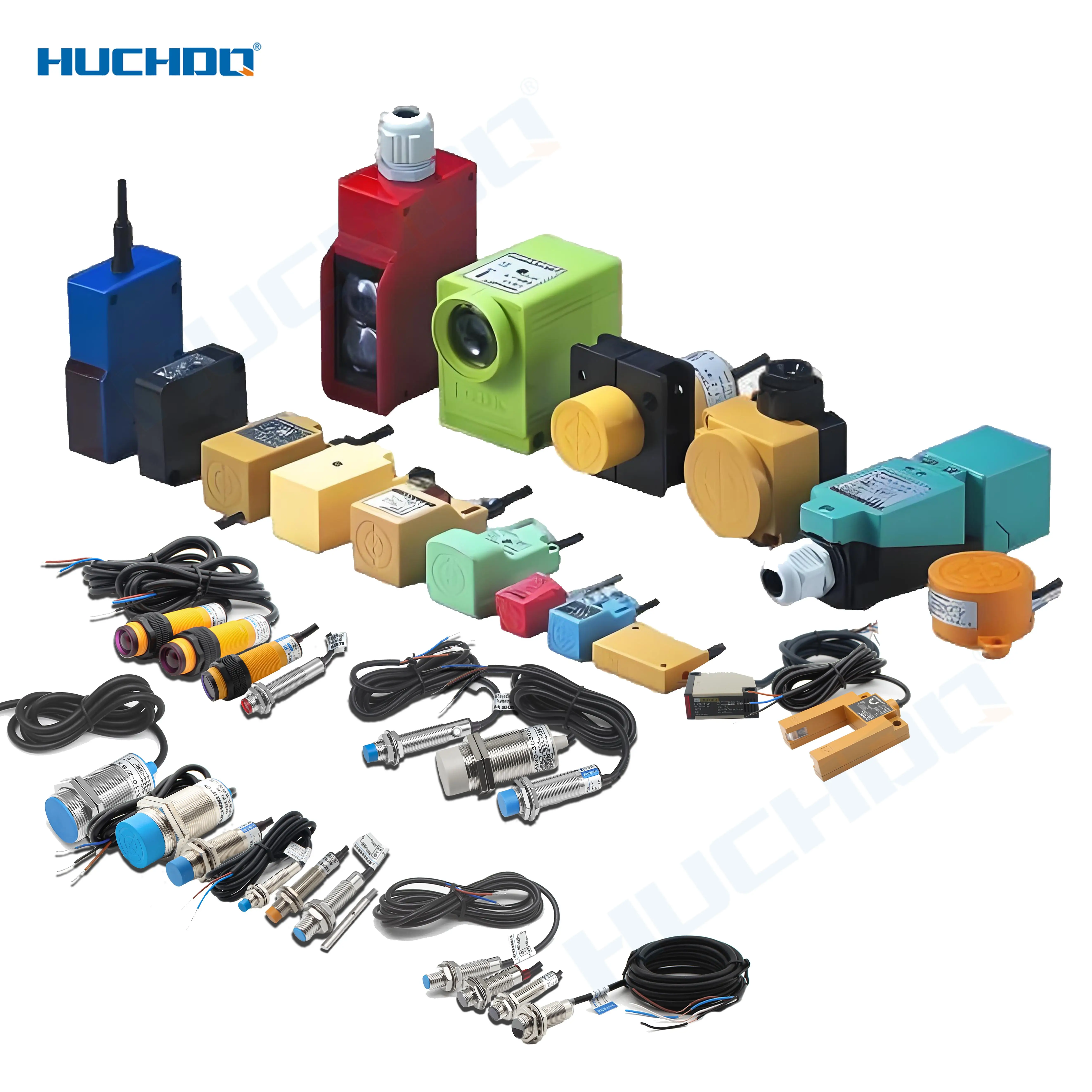 HUCHDQ Inductive  CapacitIve  photoelectric  hall  Proximity Switch   NPN  PNP 24v   FLUSH  NON-FLUSH Proximity Switch Sensor